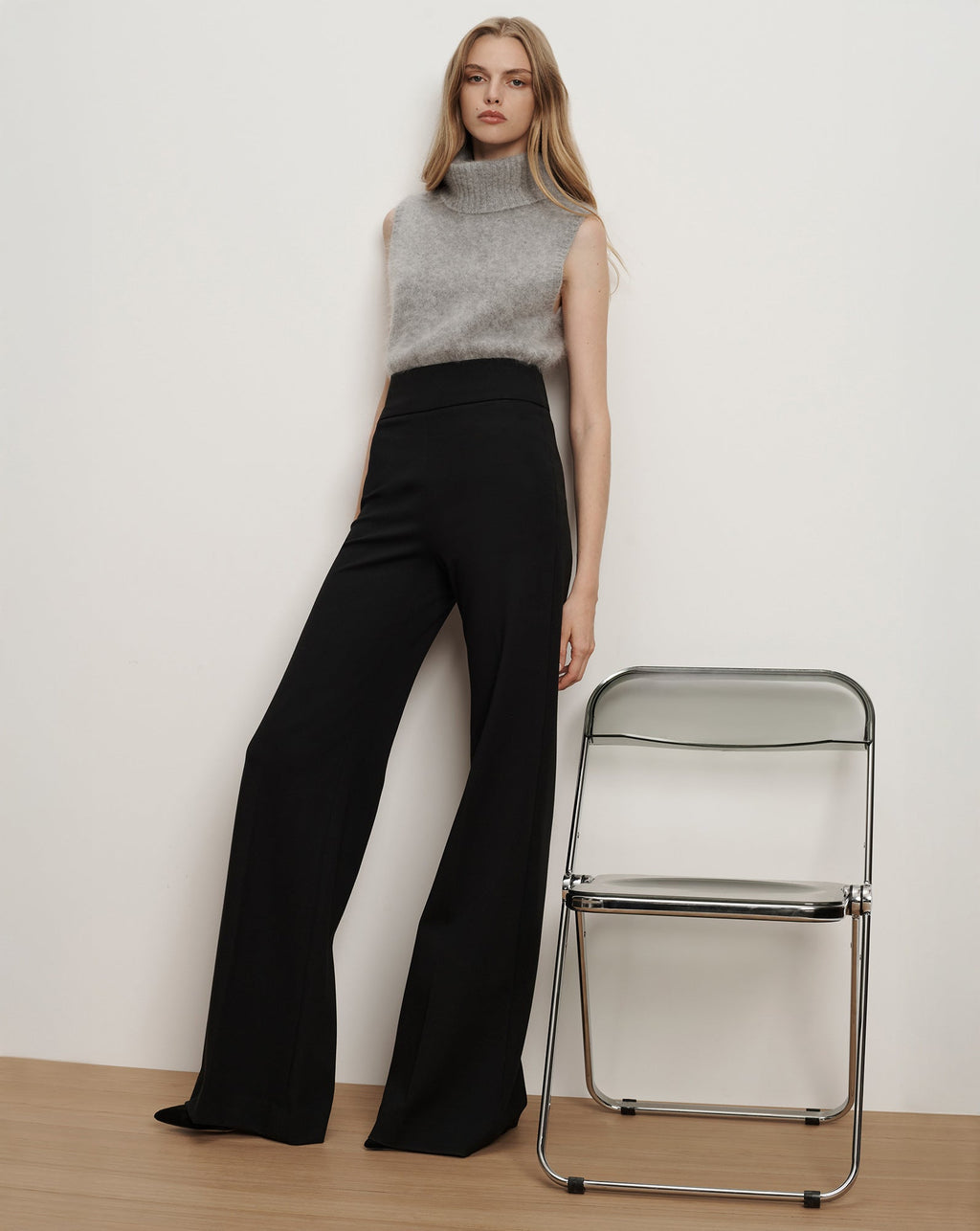 Kalinda Wide-Leg Ponte Pant