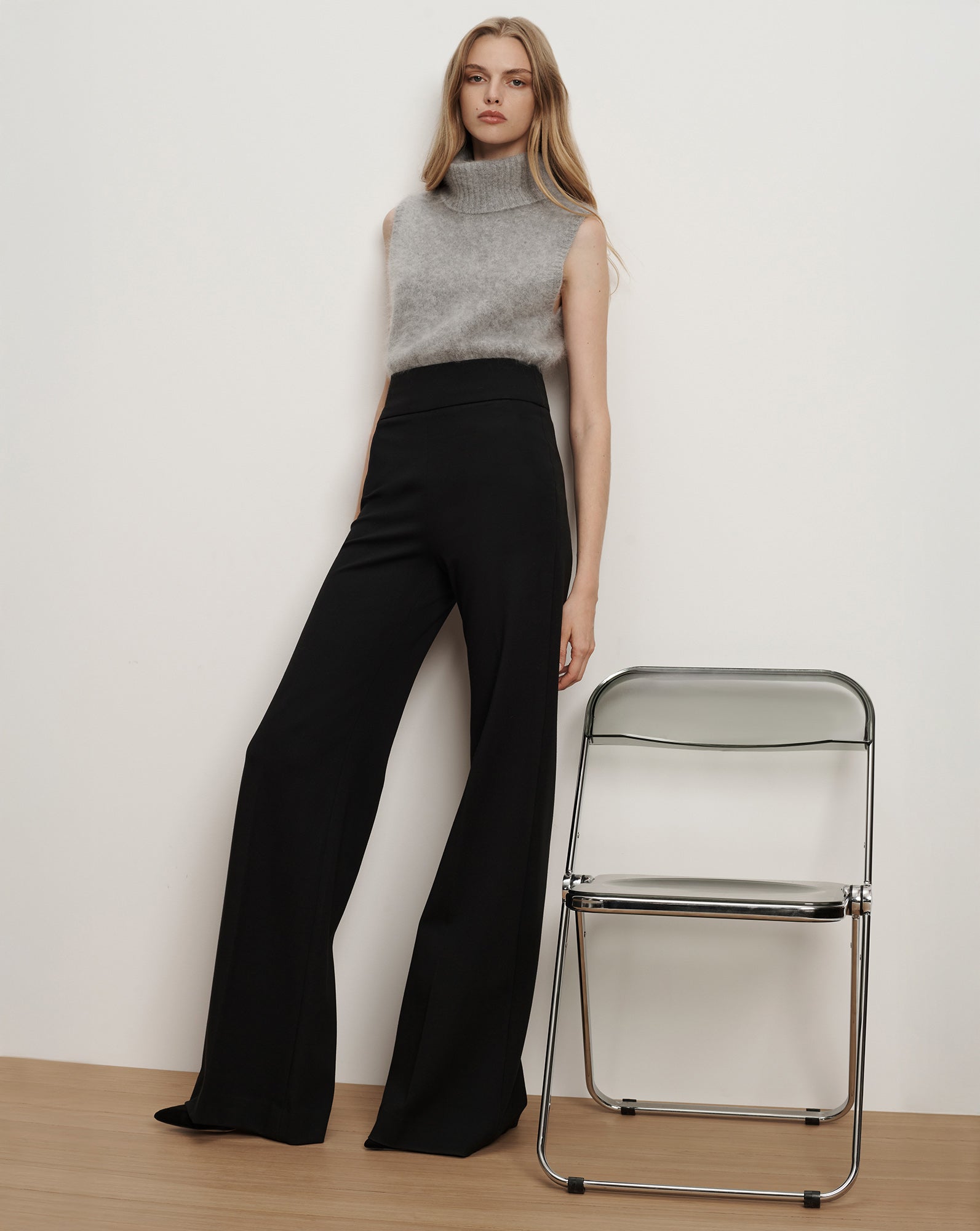 Kalinda Wide-Leg Ponte Pant